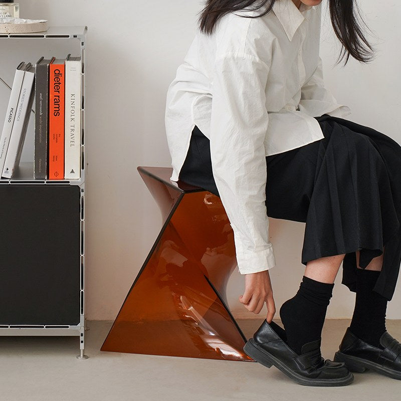 Flat Side Table - Brown
