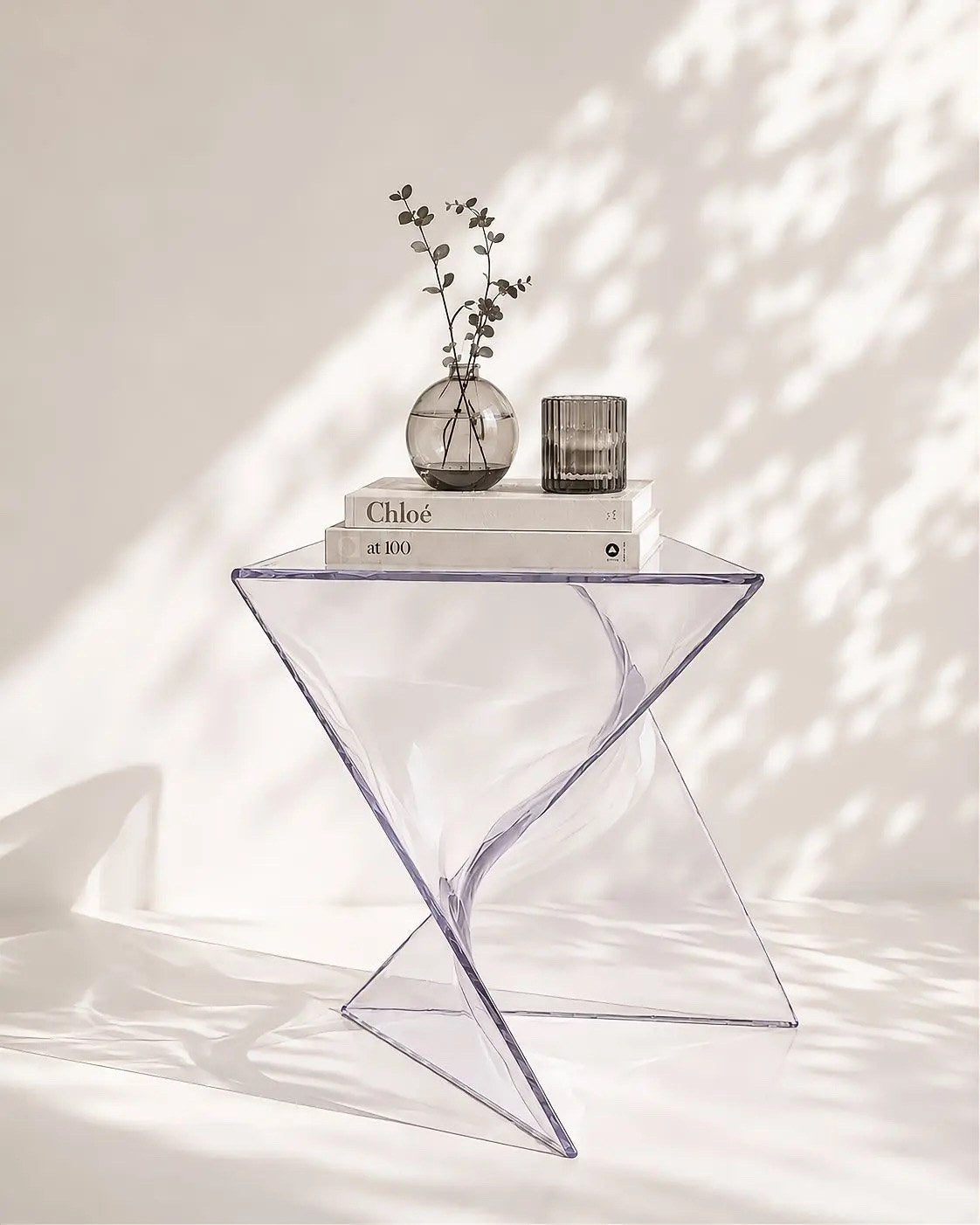 Flat Side Table - Transparent