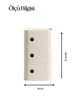 Flow Plus Bedside Table - White