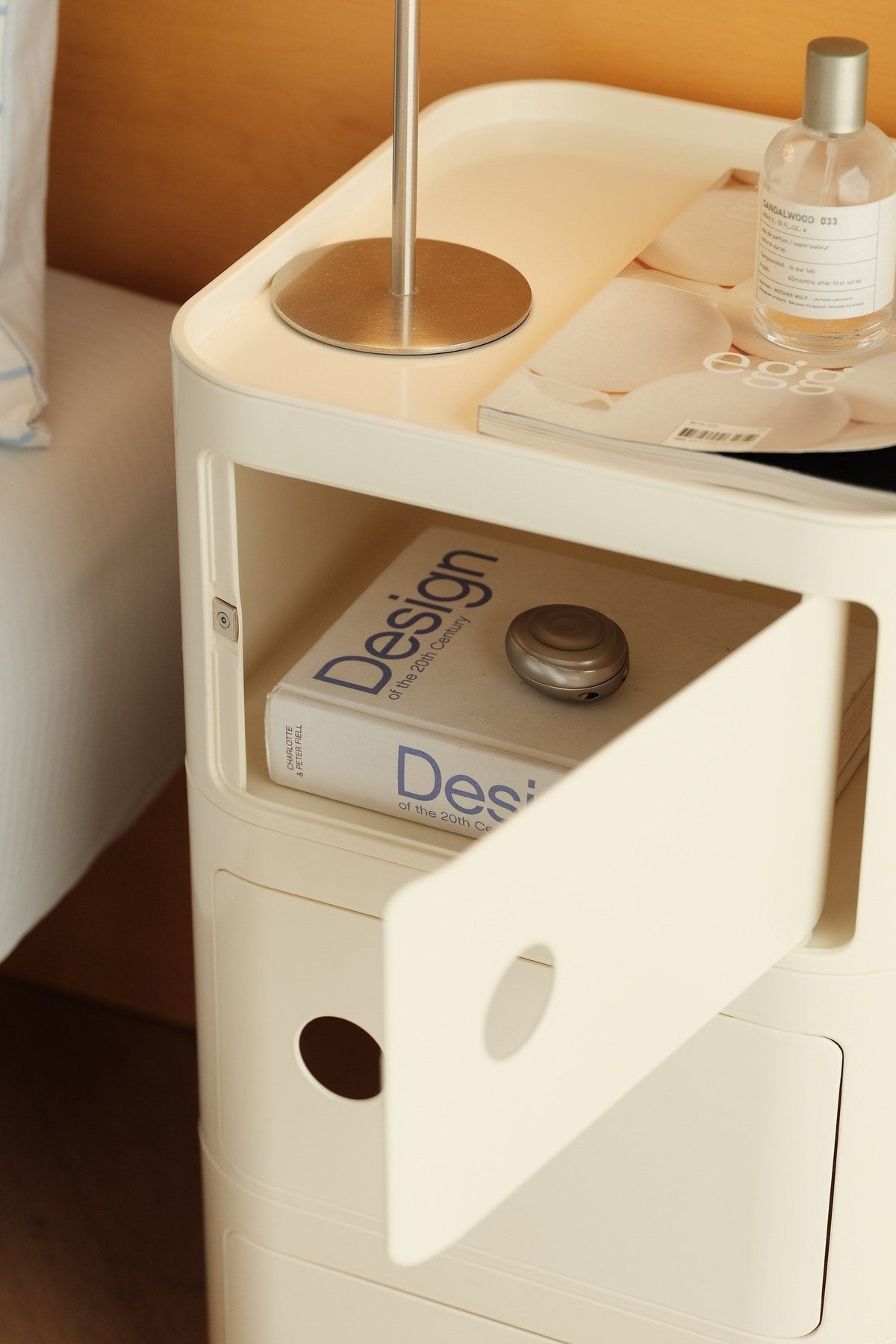 Flow Plus Bedside Table - White