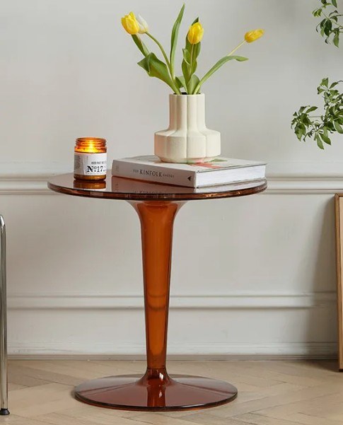 Tiny Side Table - Trans Brown