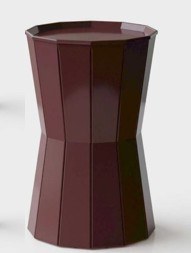 Wave Side Table - Burgundy